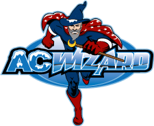 AC Wizard Heating and Air Conditioning Logo